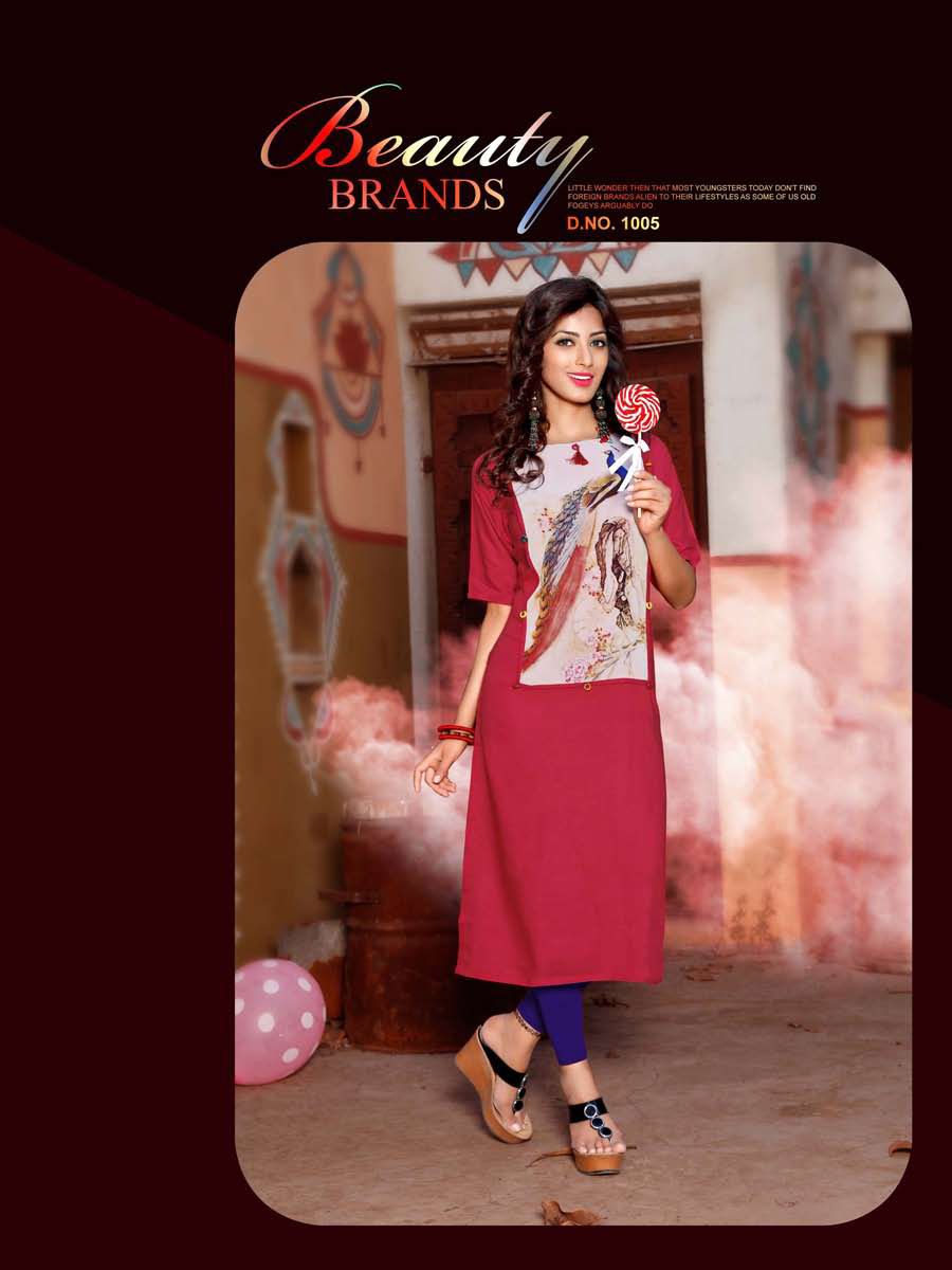 Amore Designer Vaarahi Vol-1 Rayon Kurti for Girls Wear Amore Designer Vaarahi Vol-1 Rayon Kurti for Girls Wear